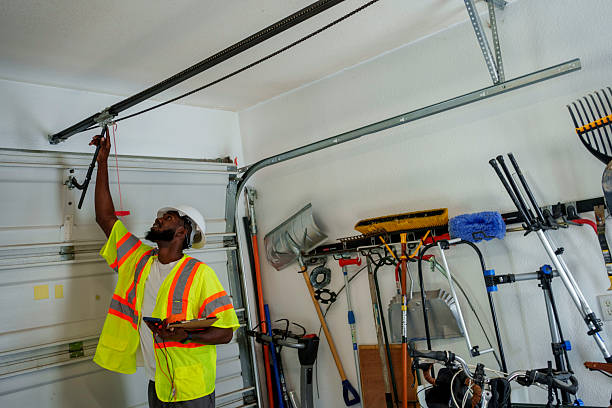 Professional Garage Door Panel Replacement technician working in Meridian, MS